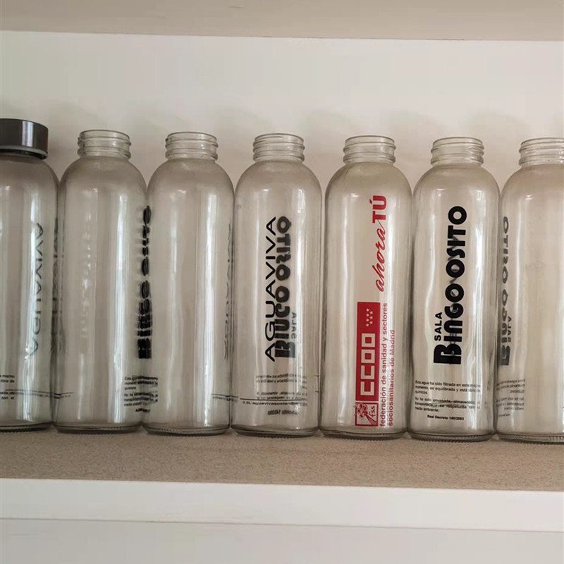 批发透明玻璃杯学生杯子磨砂随手玻璃水杯广告开业礼品杯丝印logo