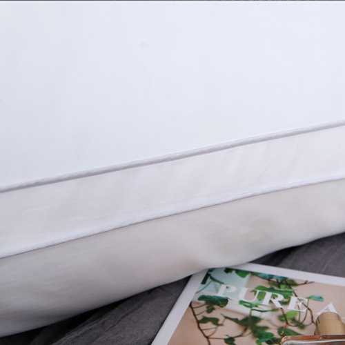 Pure cotton pillow five-star hotel B&B pillow core solid color neck guard household feather velvet pillow core wholesale