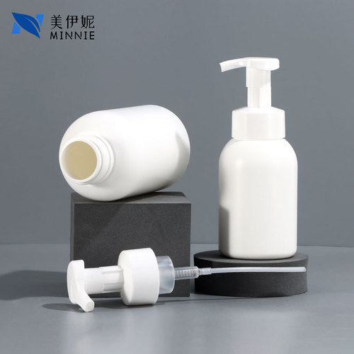 Supply of white plastic PE mousse bottle 500ML press foaming foam hand sanitizer and facial cleanser sub-bottling bottle