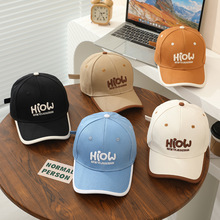 2025韩版儿童绣字母棒球帽子硬顶男女童休闲遮阳透气洋气时尚批发