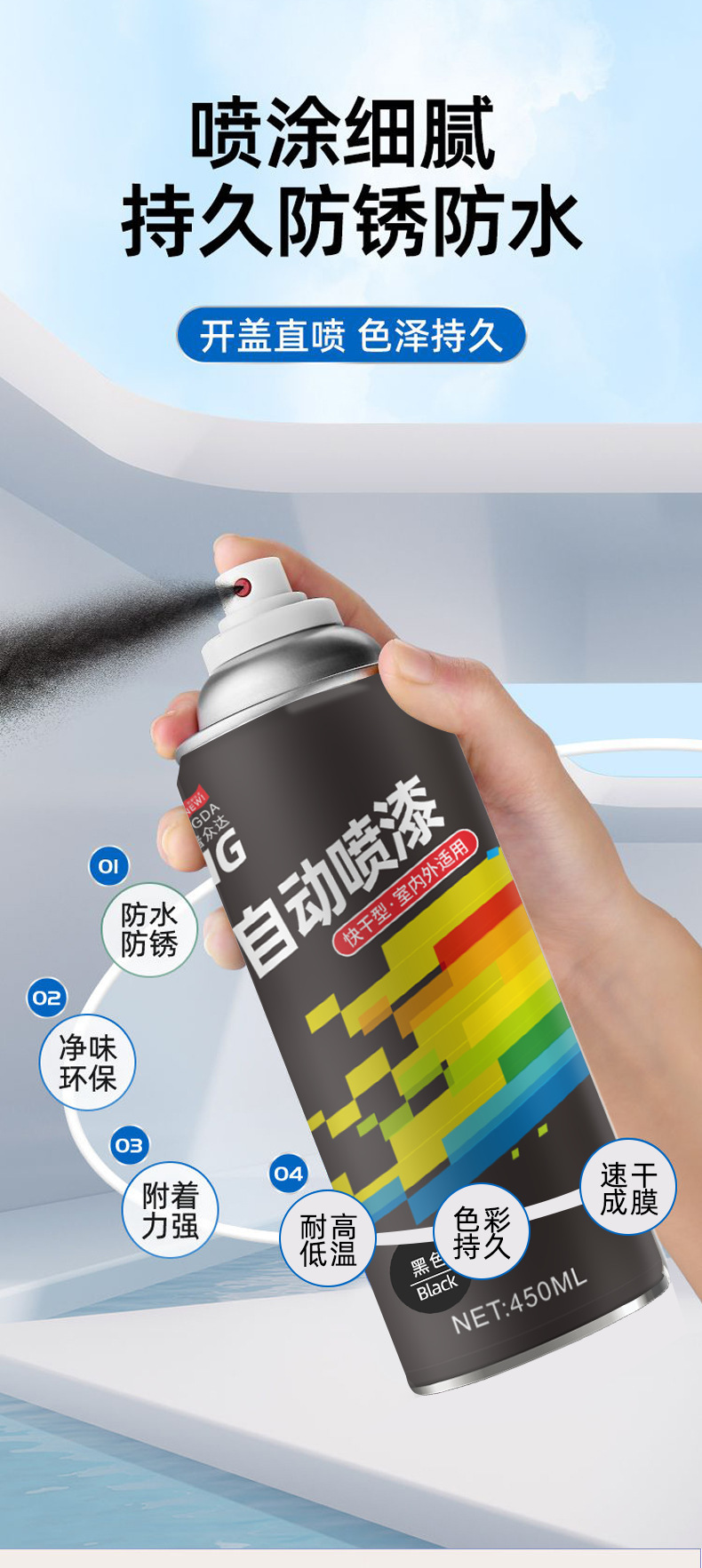 Automatic Spray Paint, Hand-Operated Spray Paint, Car Anti-Rust, Color Change, Metal Furniture Graffiti, Automatic Spray Paint, Whole Box, Source Wholesale