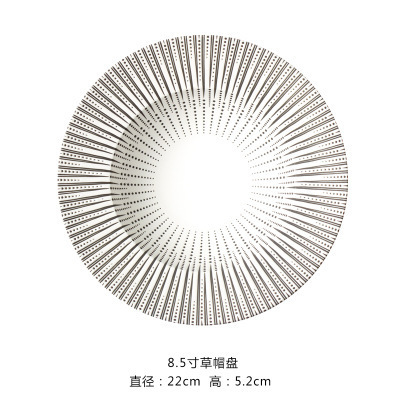 沙拉深汤盘家用西餐创意牛排平盘日式蔬菜北欧早餐草帽盘意面盘子|undefined
