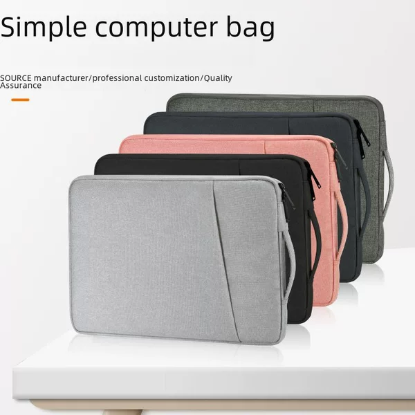 Ready-Made Laptop Bag, Large-Capacity Water-Repellent Laptop Bag, Shock-Proof Thickened Velvet Liner Tablet Bag