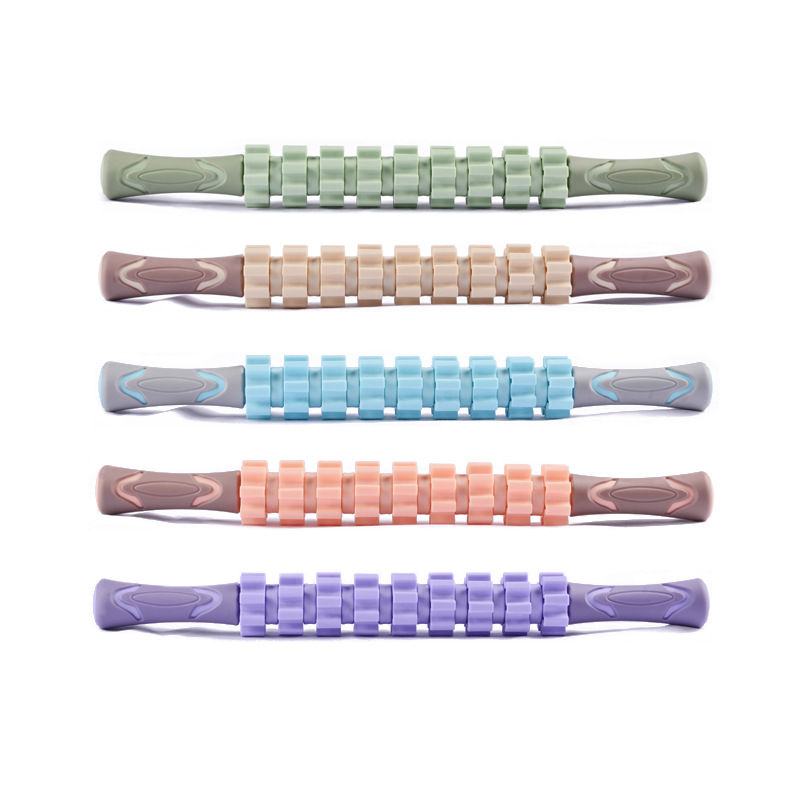 Nuevo engranaje masaje Lobo diente palo músculo relajación flaco pierna rodillo fascia palo yoga rodillo masaje palo