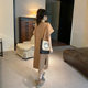 Hong Kong Style T-Shirt Skirt Casual Loose Large Size Western Style Short Skirt Dress 2025 Summer Short-Sleeved Student Lazy Skirt