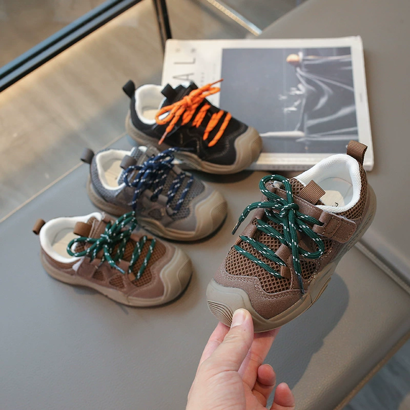 2025 весна и лето новая воздухопроницаемая сетка детская спортивная обувь для мальчиков и девочек повседневная обувь одиночная обувь для комфорта оптовая продажа