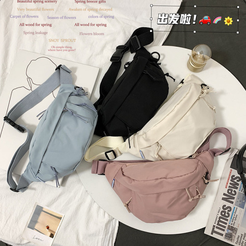 New Japanese style Harajuku workwear small shoulder bag waist bag Korean version ins Hong Kong style retro male and female student couple chest bag