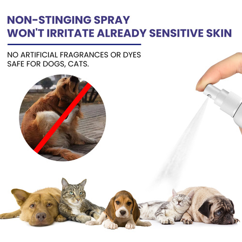 Yegbong Pet Anti itching spray to remove mites, remove mites, dispel insects, relieve itching, clean and soothe skin, fur, cat and dog