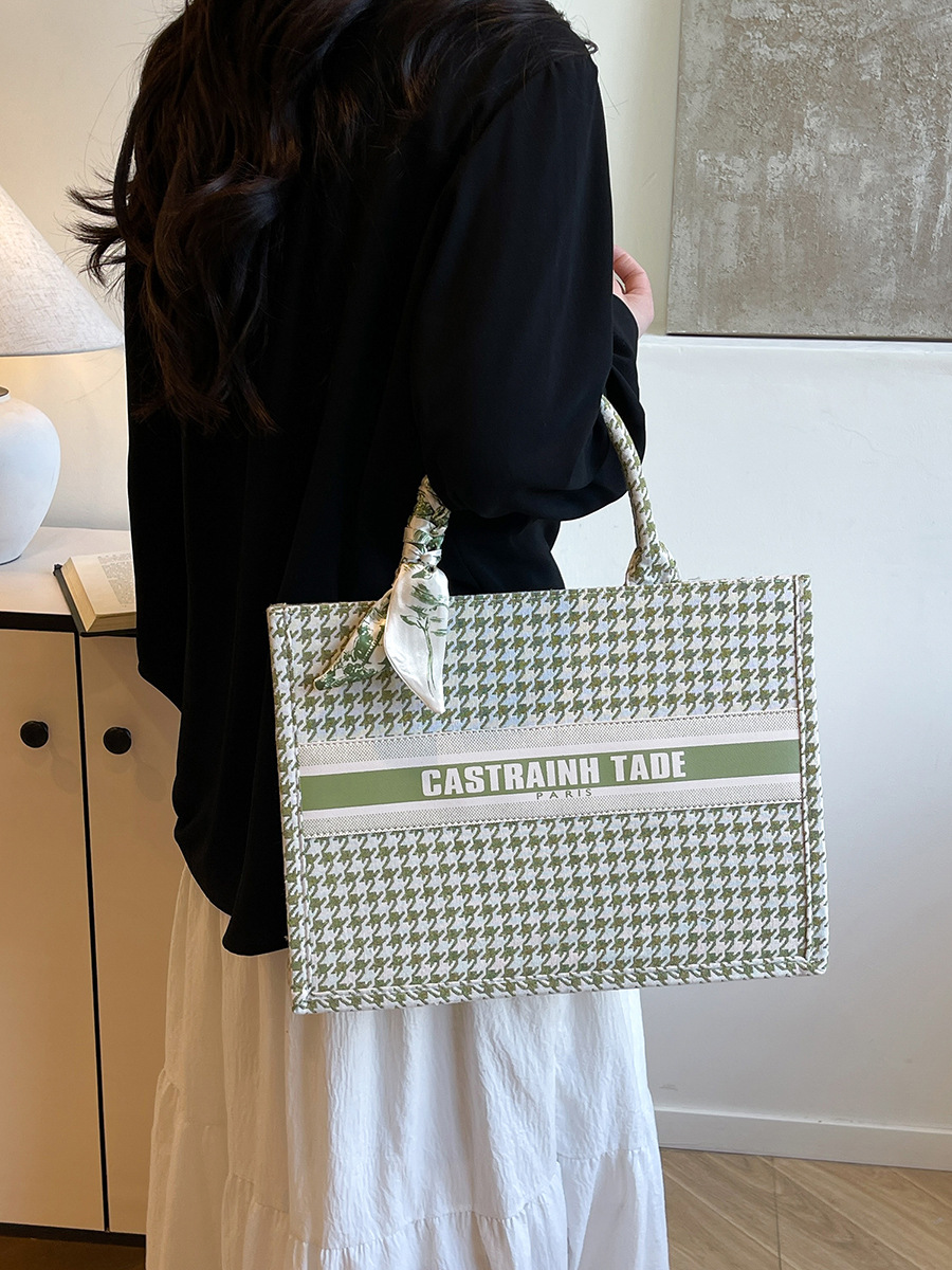 Bolso retro de gran capacidad para mujer 2025 nuevo bolso de pata de gallo de moda bolso de viaje casual