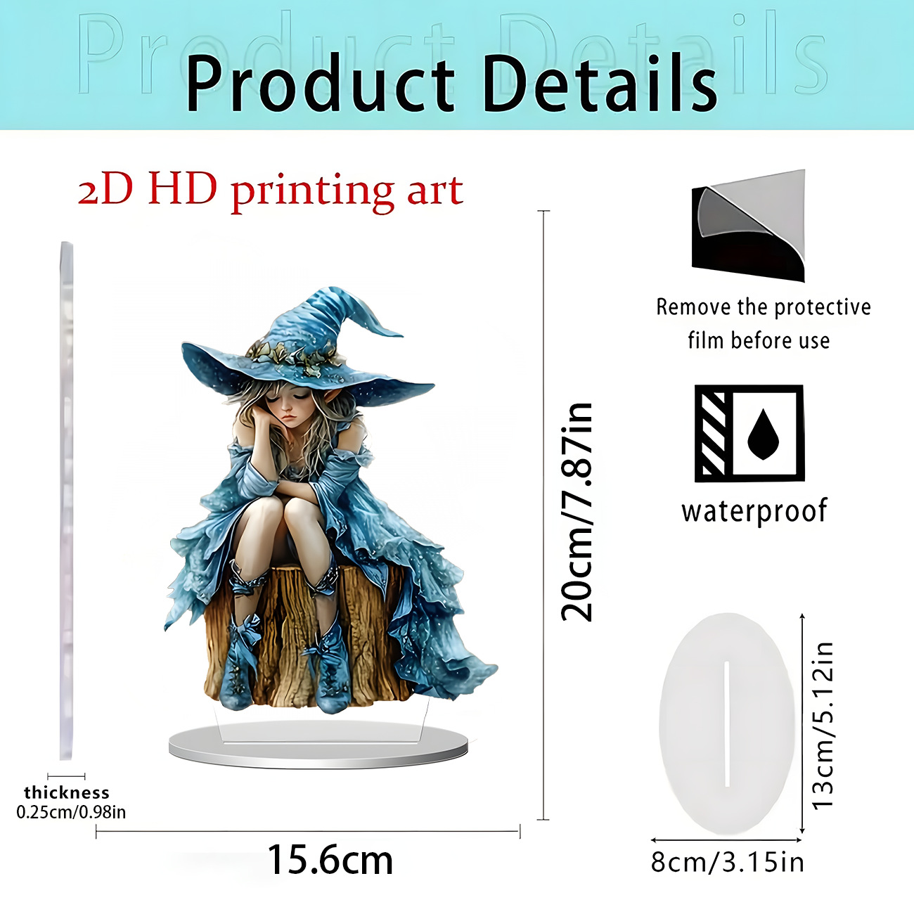 Nuevos productos transfronterizos de Halloween estilo oscuro acrílico plano 2D decoración de escritorio decoración para el hogar decoración de vacaciones