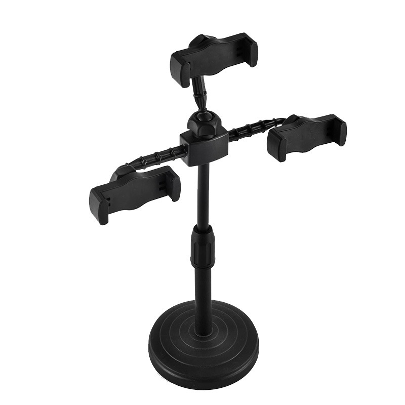 Soporte de transmisión en vivo para videoconferencias con luz de relleno, luz universal para fotografía de alimentos, soporte de mesa redondo para grabación superior