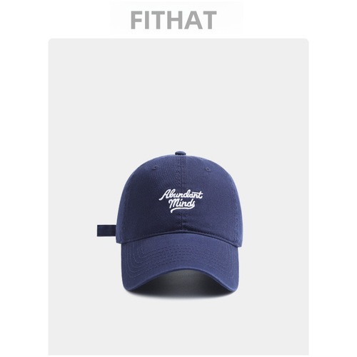 Hat women's retro fashion versatile street face small baseball hat men's soft top curved brim letter embroidered baseball cap trendy