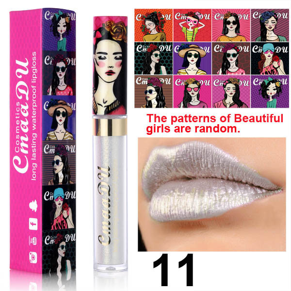 Cmaadu Metallic Lipgloss Schimmernder Lippenstift Glanz Finish_voghion.com