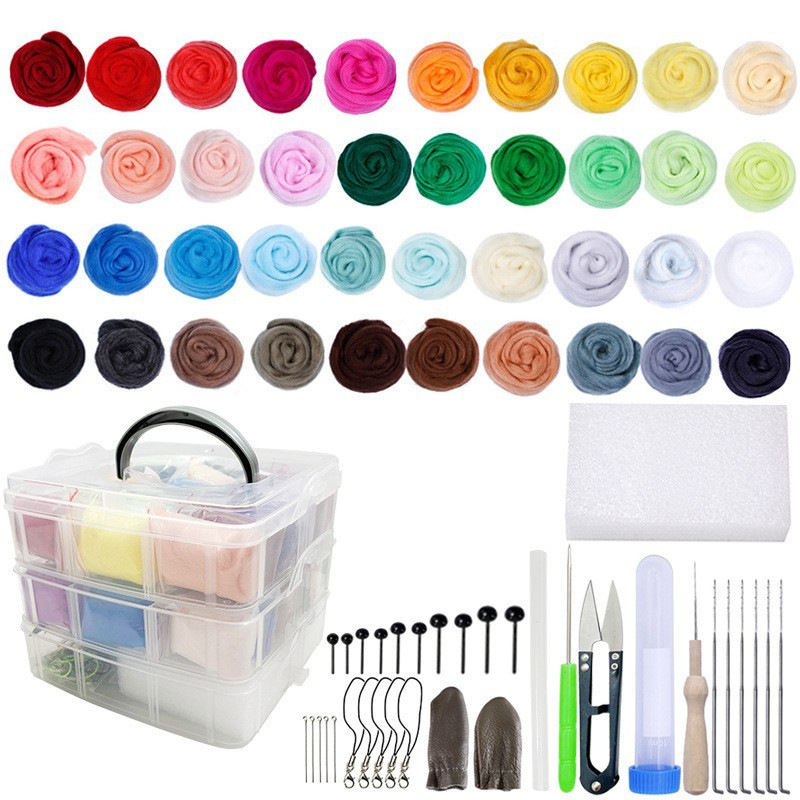 Amazon DIY Wool Felt Poking Tool Material Package 66S Colorful Wool Strip Felt Handmade Set Amazon DIY Wool Felt Poking Tool Material Package 66S Colorful Wool Strip Felt Handmade Set