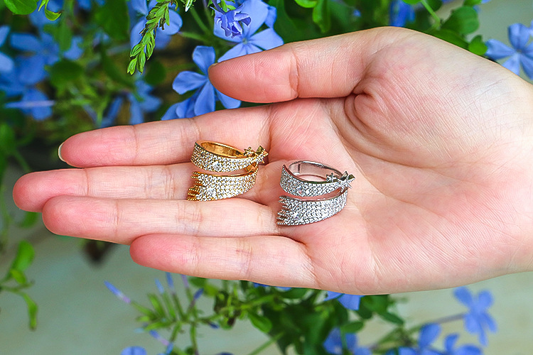 Open Ring Classification Fashion Star Copper Open Ring Plating Inlay Zircon Copper Rings