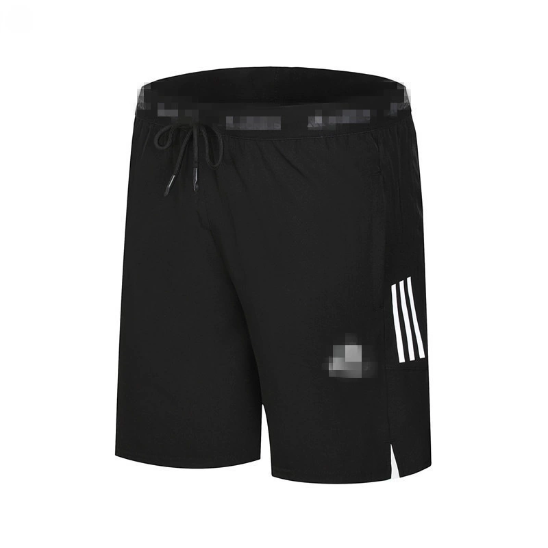 Мужские спортивные шорты с тремя полосками, лето 2025, из ледяного шелка, свободные, дышащие, высокоэластичные, повседневные, пятиточечные, быстросохнущие