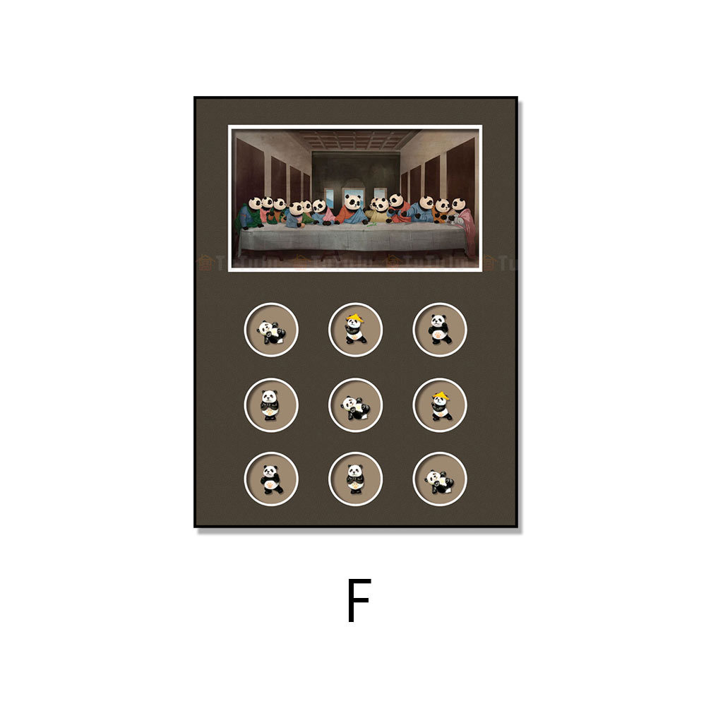 Pato Donald dibujos animados Dibujos Animados hechos a mano Doraemon pintura real habitación de los niños dormitorio cabecera Mickey Mouse círculo colgando pintura