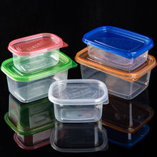 280ml一次性餐具保鲜塑料水果捞打包盒子透明长方形带盖便当饭盒