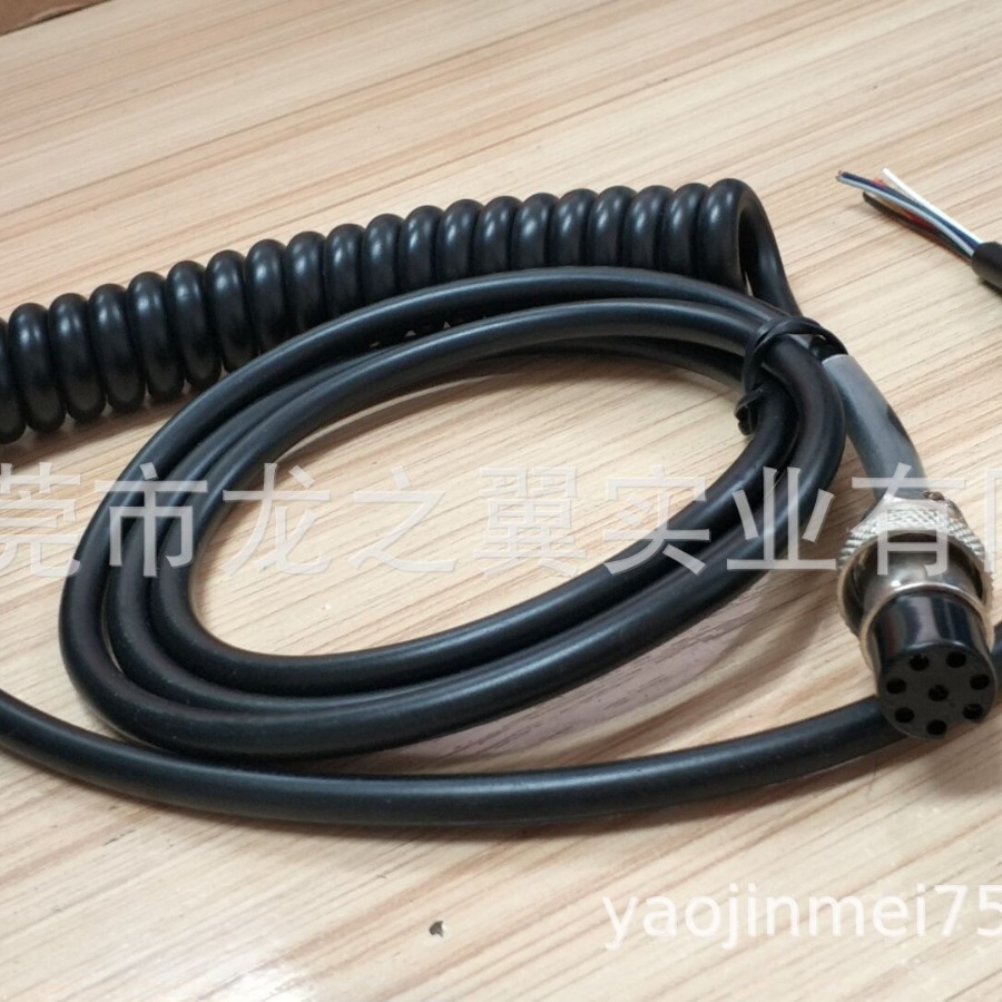 供应GX168P航空插头弹簧线/弹弓线PUR线防水线材耐磨电子防水耐磨