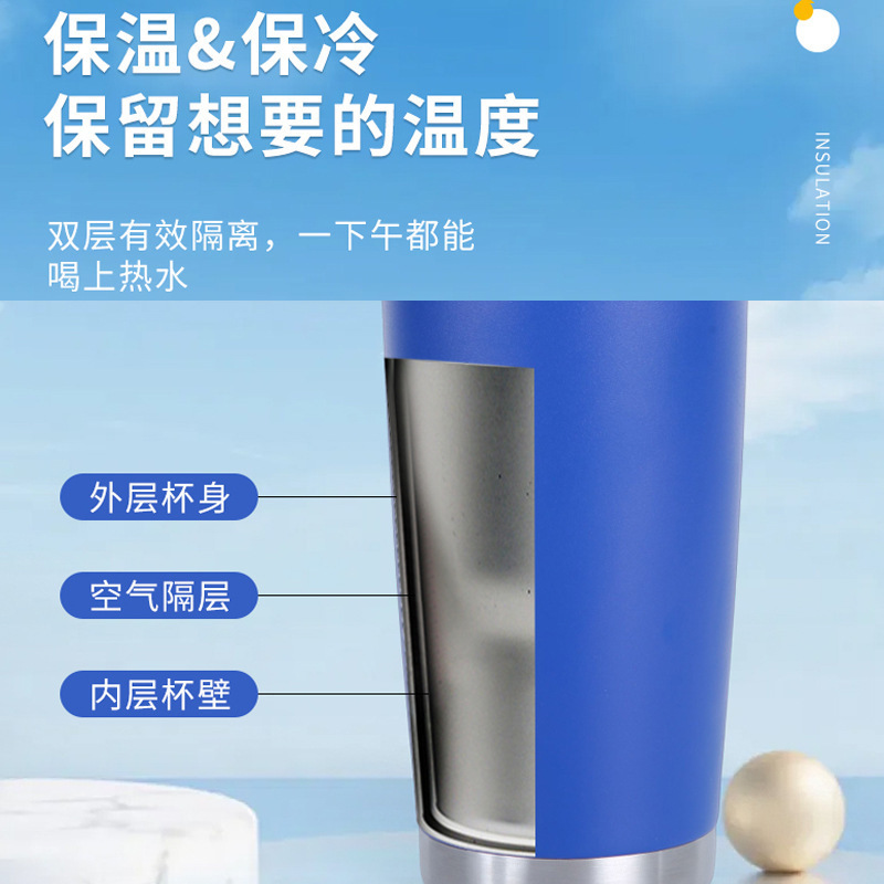 新款304不锈钢双层真空保温杯大容量带盖冰霸杯户外可携带汽车杯|undefined