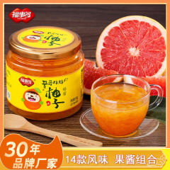 Fushiduo 売れ筋ハニーグレープフルーツティー 500 グラム醸造茶缶詰桃ウーロン茶サンザシ黒梅ジャムフルーツティー