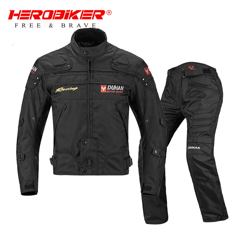 Duhan motocicleta motocicleta anti-caída al aire libre jinete motocicleta antiviento impermeable calentamiento ropa de carreras a través de la carretera cuatro estaciones