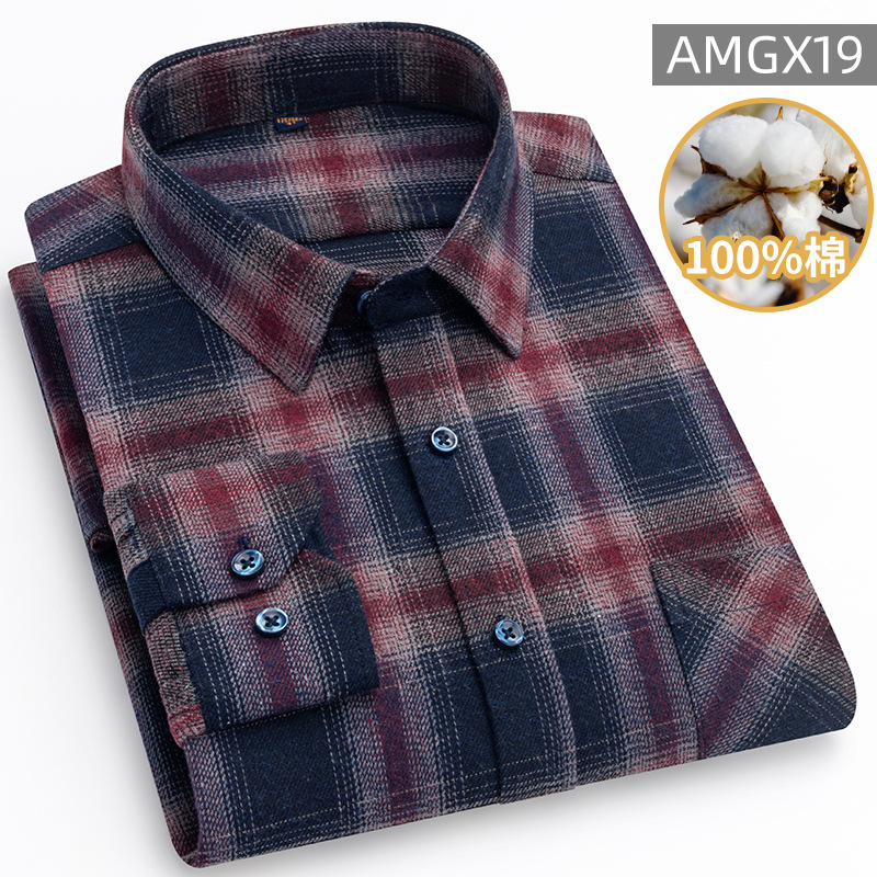 2024 primavera camisa a cuadros masculina americana retro camisa casual de algodón de manga larga ropa de hombre alta sensación masculina