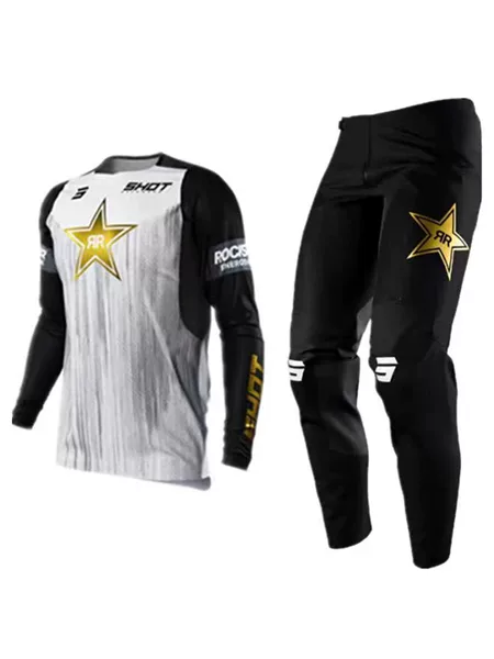 Husqvarna Downhill Mountain Bike Riding Clothing Men's and Women's Suits Moisture-Wicking Off-Road Motorcycle Racing Clothing Quick-Drying
