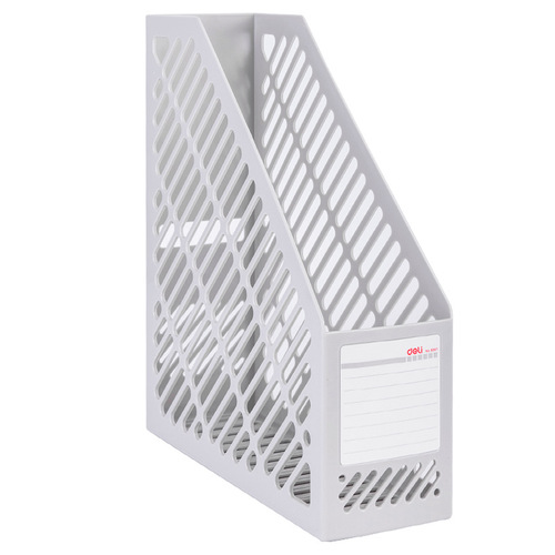 [Wholesale] Deli 9841 single file frame (gray white) plastic file rack information rack