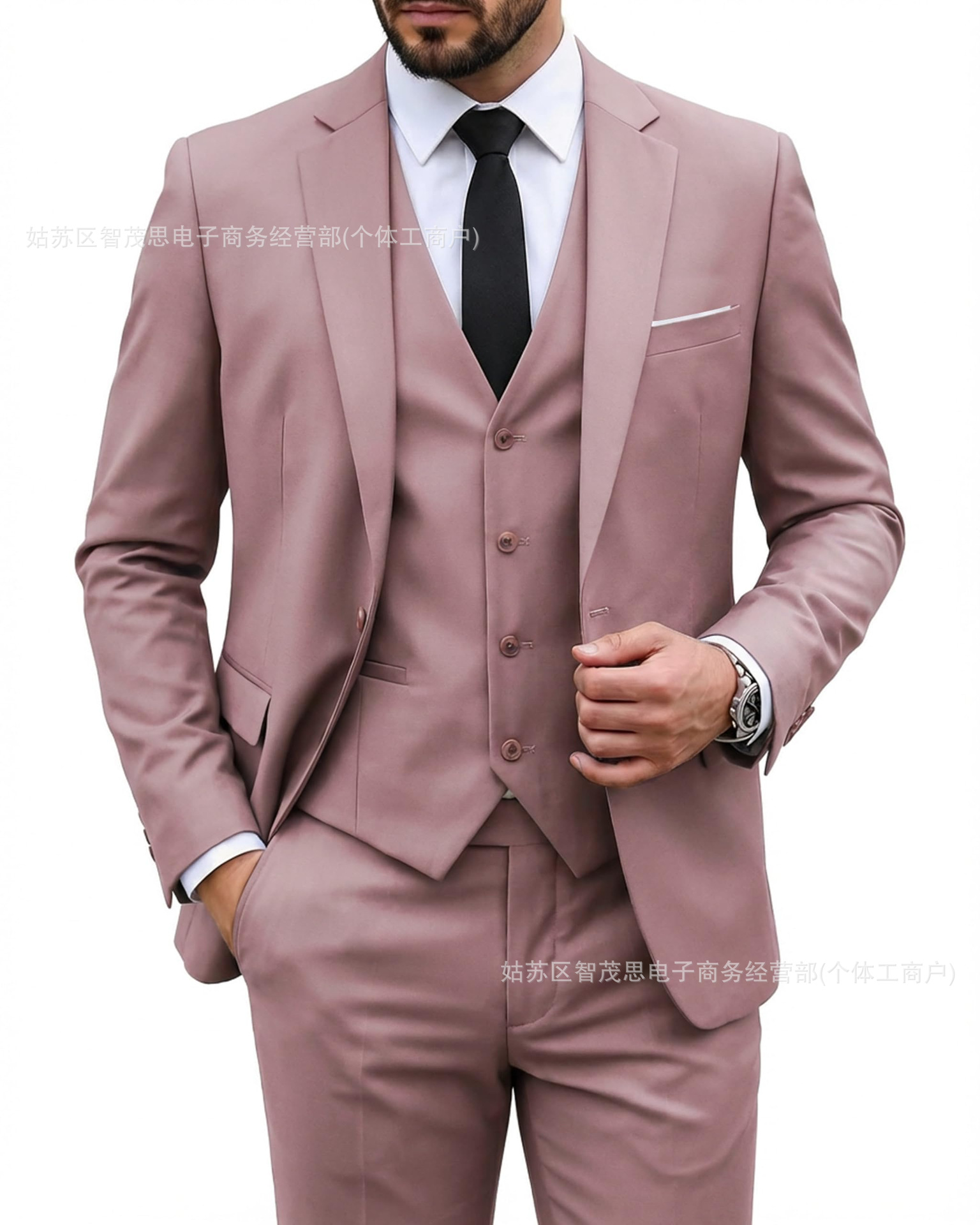 Light purple suit + vest + pants / XS
