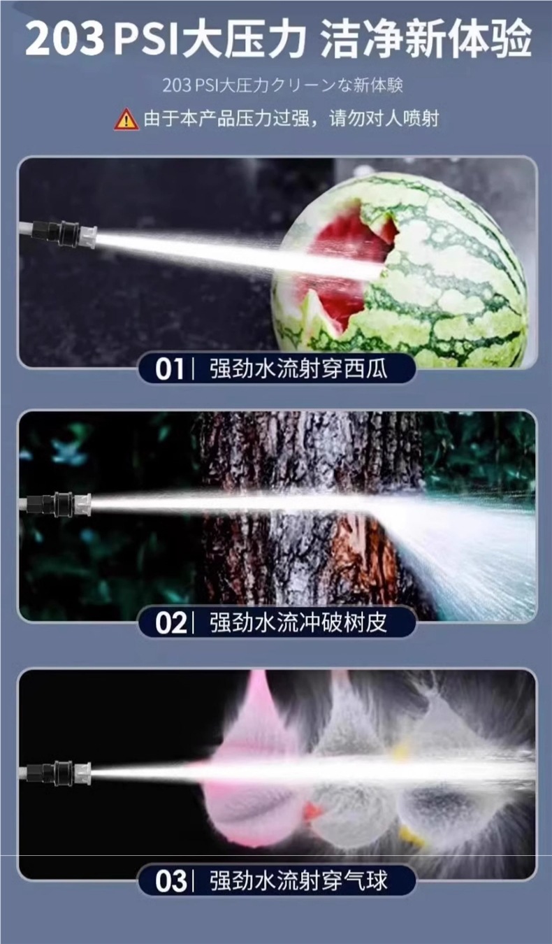Supercharged Car Washing Machine for Home Use, High-Pressure Car Wash Water Gun, Lithium Battery, Wireless Rechargeable Car Washing Tool, Copper