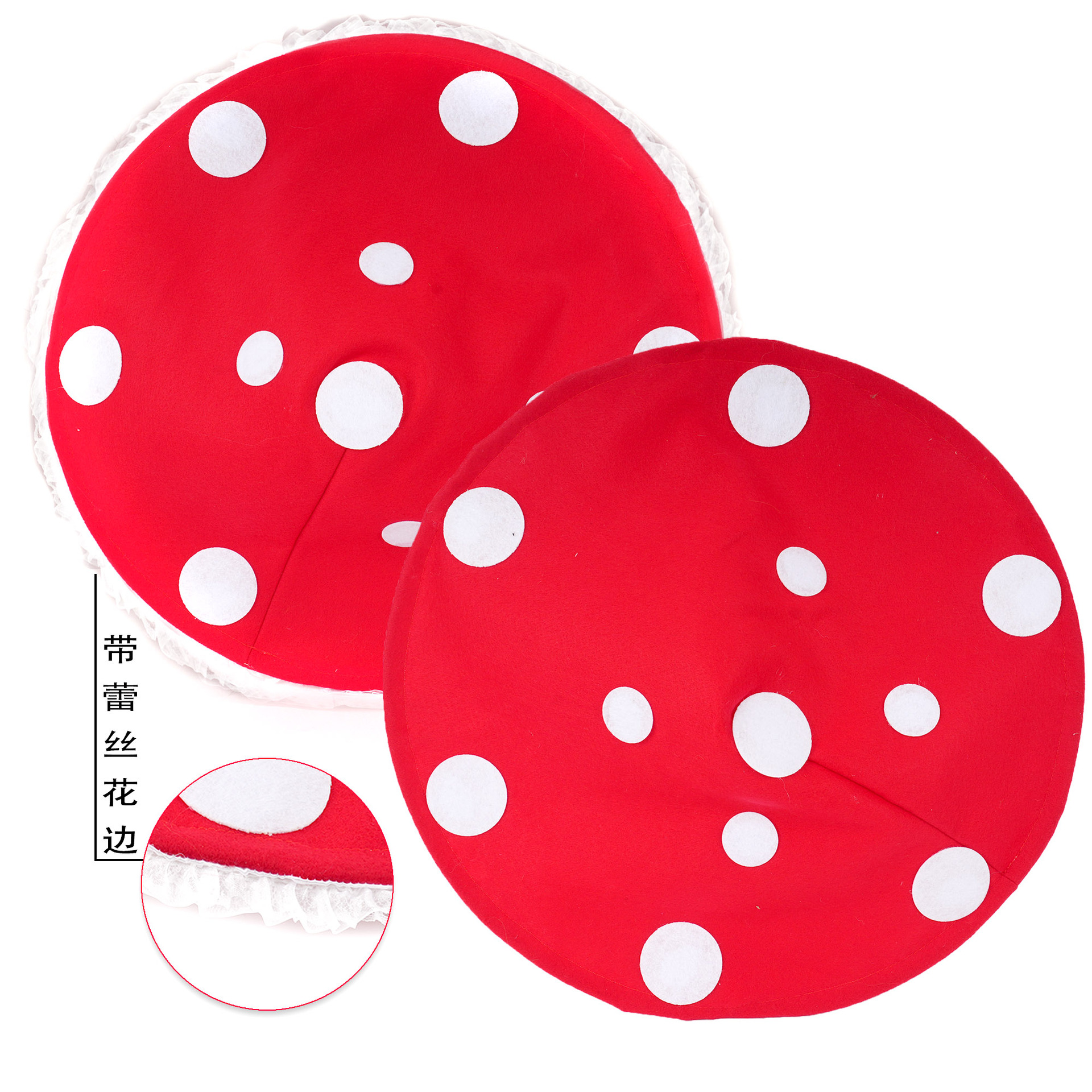 Cross-Border Amazon Best-Selling Adult Mushroom Hat Halloween Party Dress up Foldable Hat Holiday Performance Props