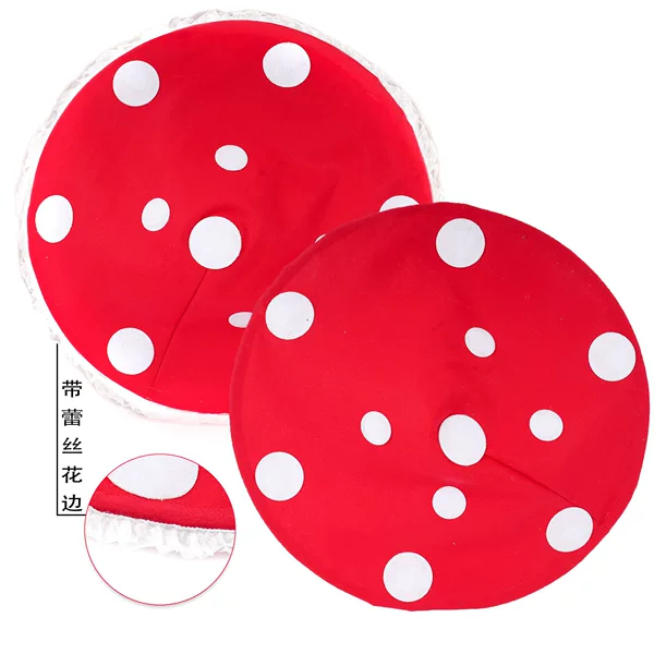 Cross-Border Amazon Best-Selling Adult Mushroom Hat Halloween Party Dress up Foldable Hat Holiday Performance Props