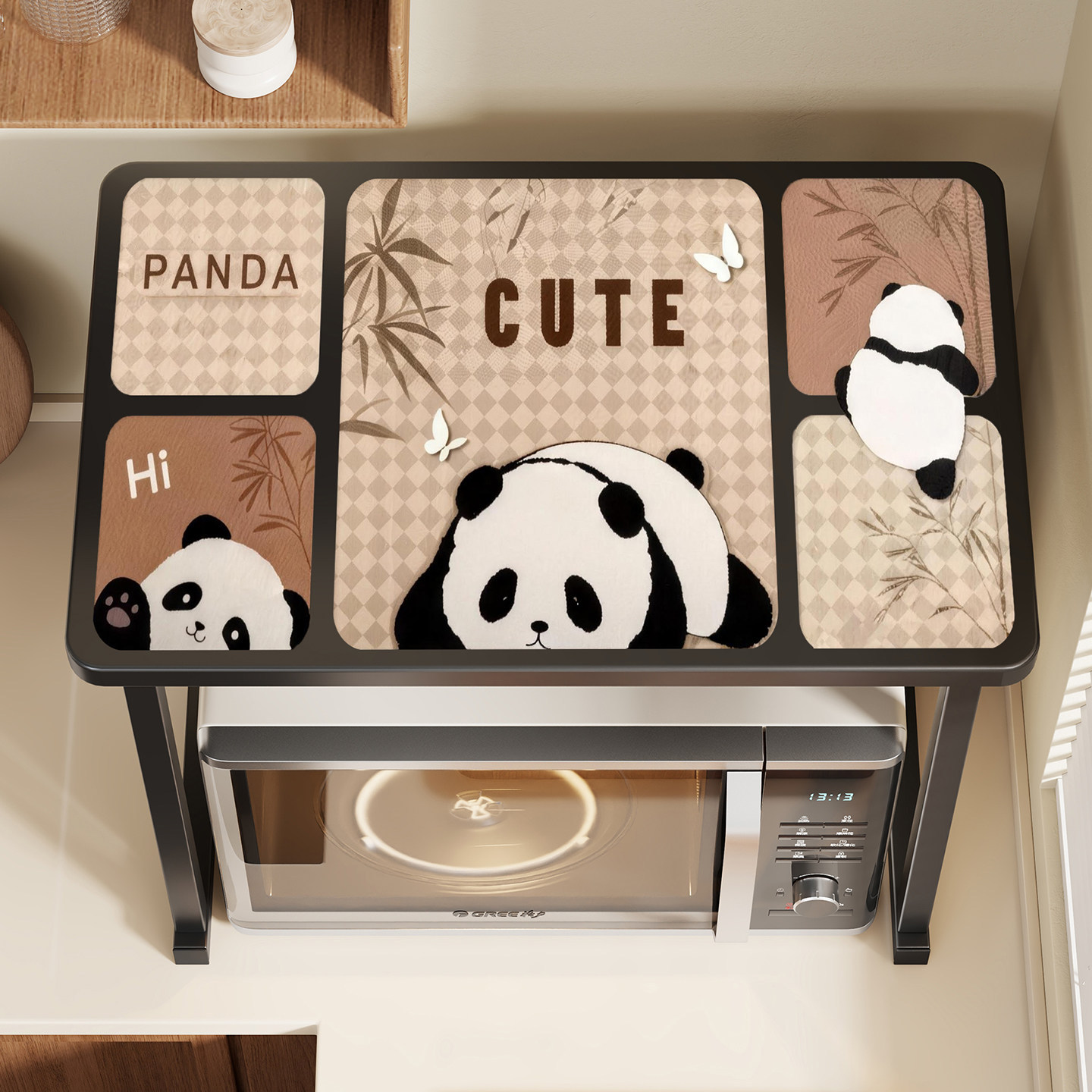 Microwave oven shelf, household countertop, double-layer stand, kitchen appliance organizer, rice cooker and oven countertop storage rack