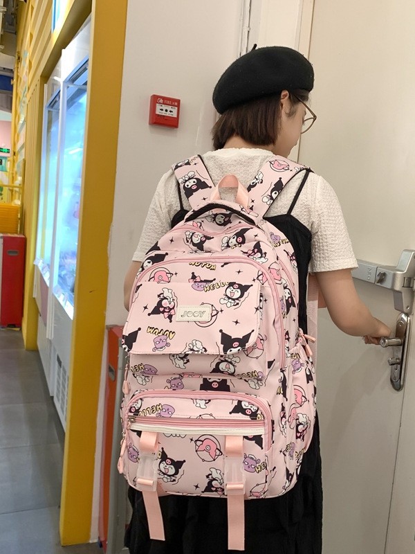 Mochila de estudiantes de moda transfronteriza de gran capacidad, mochila de estudiantes de secundaria y secundaria, nueva mochila de hombro Kulomi