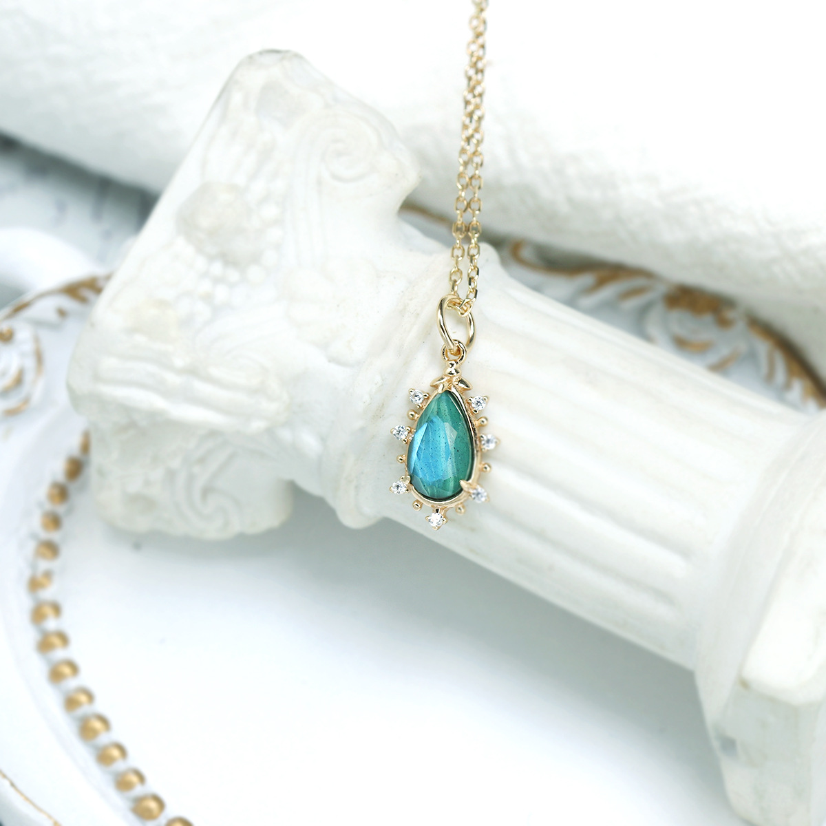 925 sterling silver Chain Material 1 Piece 925 Sterling Silver Geometric 925 Sterling Silver Cable Chain Pendant Necklace