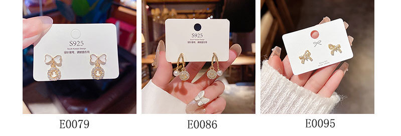 16g Weight Artificial Pearls, Zircon Inlay Material Drop Earrings Classification 1 Pair Quantity Daily Occasion Copper Material Star, Heart Shape Pattern Women'S Gender Plating Design Fashion Style Fashion Star Heart Shape Copper Plating Artificial Pearls Zircon Drop Earrings 1 Pair 6