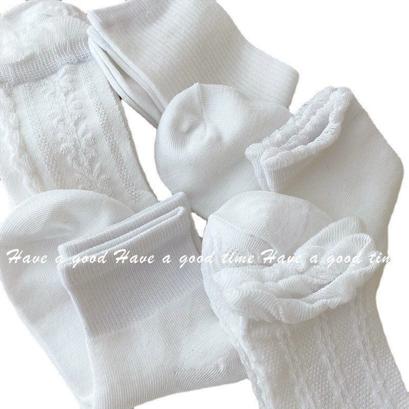 Base socks, South Korean colored breathable goods, mid-length