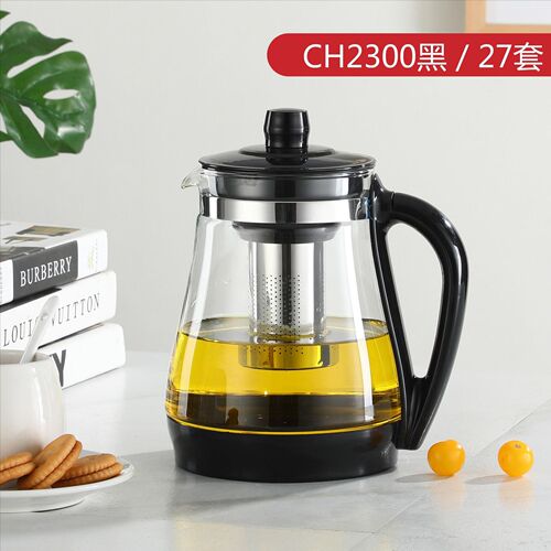 Large-capacity glass teapot Kung Fu teapot household kettle single pot heat-resistant filter tea brewing device scented tea set