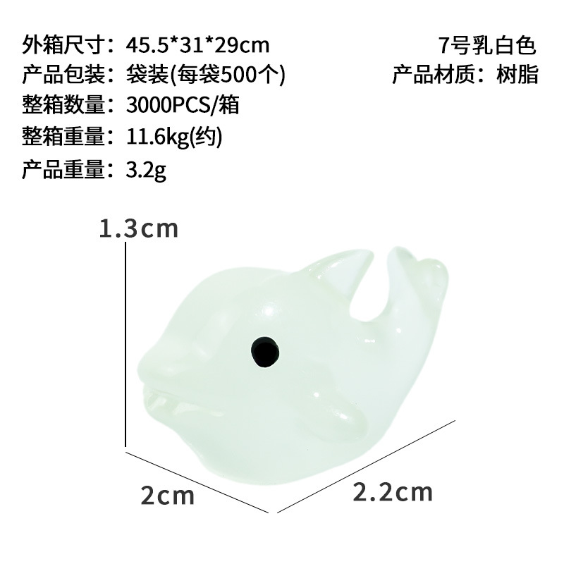 Luminoso y colorido delfín micro paisaje creativo lindo acuario pecera accesorios de decoración de bricolaje mini adornos