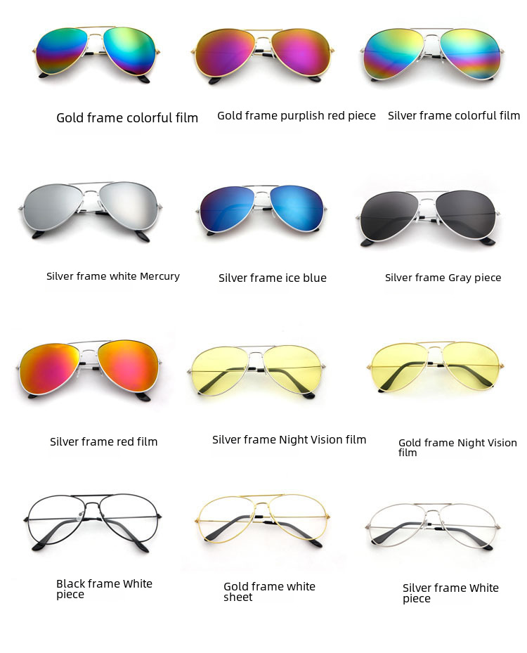 Aviator solglasögon för herr metallbåge med uv400 skydd_voghion.com