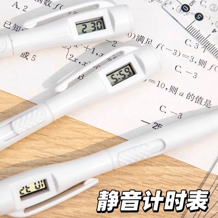 電子時計！プレスゲルペン 試験専用ボールペン 小学生 中学生 黒 速乾筆ペン|undefined