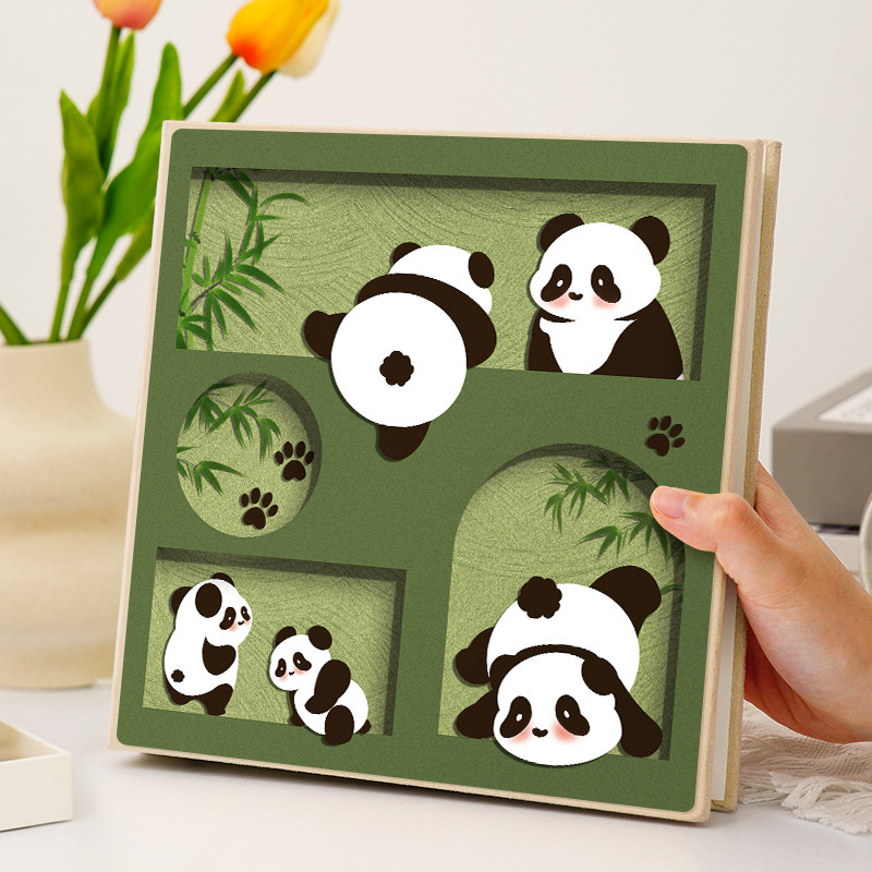 Diy 사진 앨범 자체 붙여 넣은 기념 책 6 학년 아기 성장 기록 책 수동 여행 얇은 6 인치