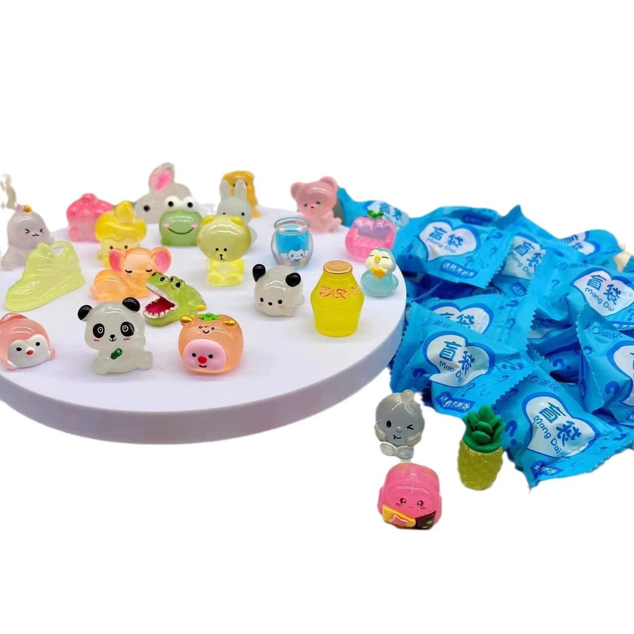 Миниатюрные Resin украшения слепая сумка, светящиеся животные подвески для DIY, 10–20 мм смешанный набор