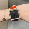 Fashionable trend swiss watch, square dial, calendar, belt, simple and elegant design