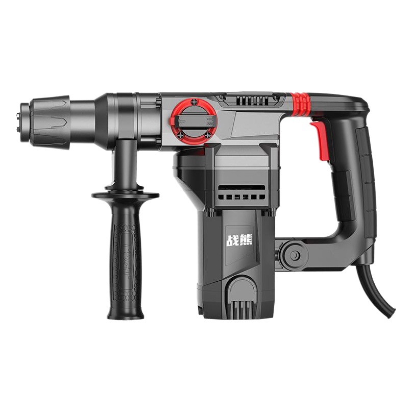 Martillo eléctrico de alta resistencia con amortiguación de impactos, taladro percutor de alta potencia, martillo eléctrico multifuncional de doble propósito para uso doméstico y para hormigón.
