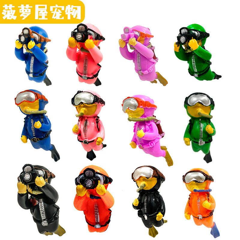 Spot Blue Fatty Xiaodi Diver Acuario Colgante Pecera Decoración de paisajismo Piezas flotantes Spot