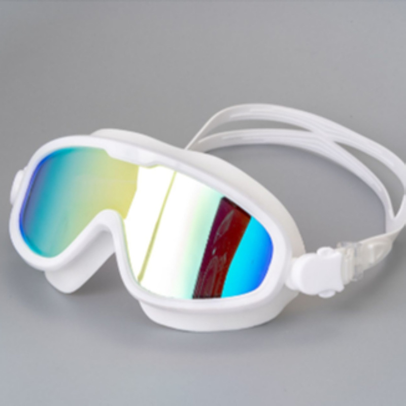 Electroplated for adults, anti fog and waterproof, large frame, high-definition new myopia swimming goggles_voghion.com