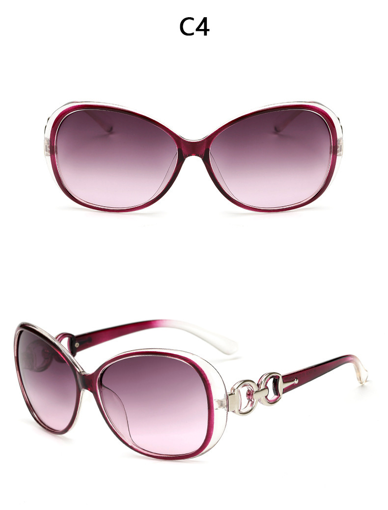 Color Block Pattern Women'S Gender Retro Style Retro Color Block Ac UV400 Protection Oval Frame Full Frame Women's Sunglasses