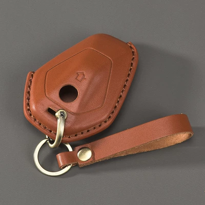 Cover Retro Key Bag Chain — Car key bag - brown-hand-strap